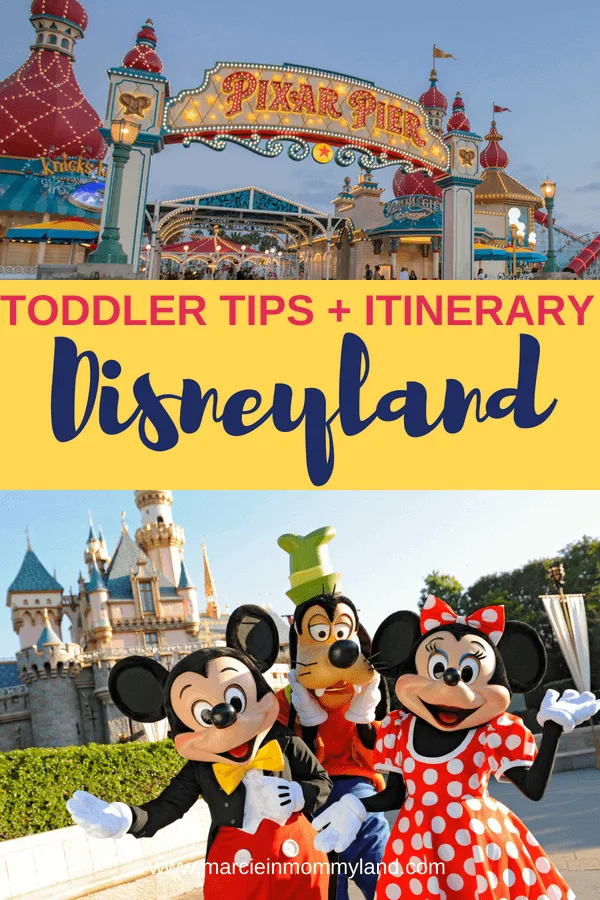 Heading to Disneyland with a toddler? Get my detailed itinerary for making the most of your Disneyland vacation with toddlers and preschoolers. Click to read more or pin to save for later. www.marcieinmommyland.com #disneyland #disney #disneysmmc #disneylandtips #disneylanditinerary