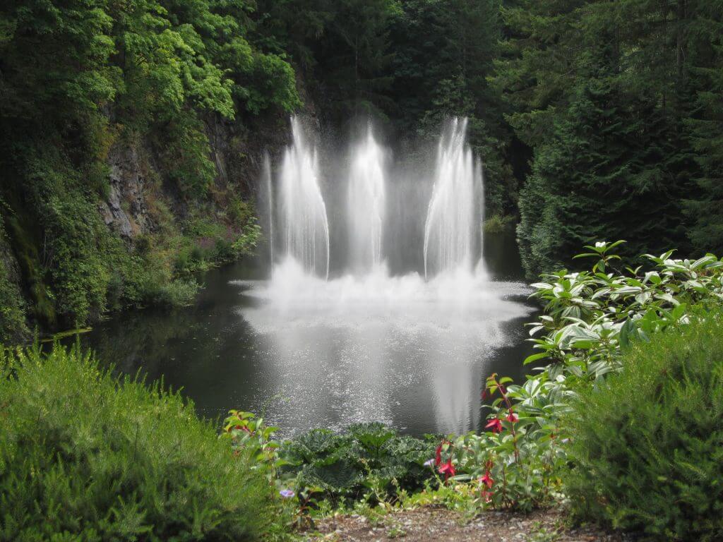Photo of a waterfall at Butchart Gardens in Victoria, British Columbia, Canada #butchartgardens #victoria #victoriabc #britishcolumbia #canada