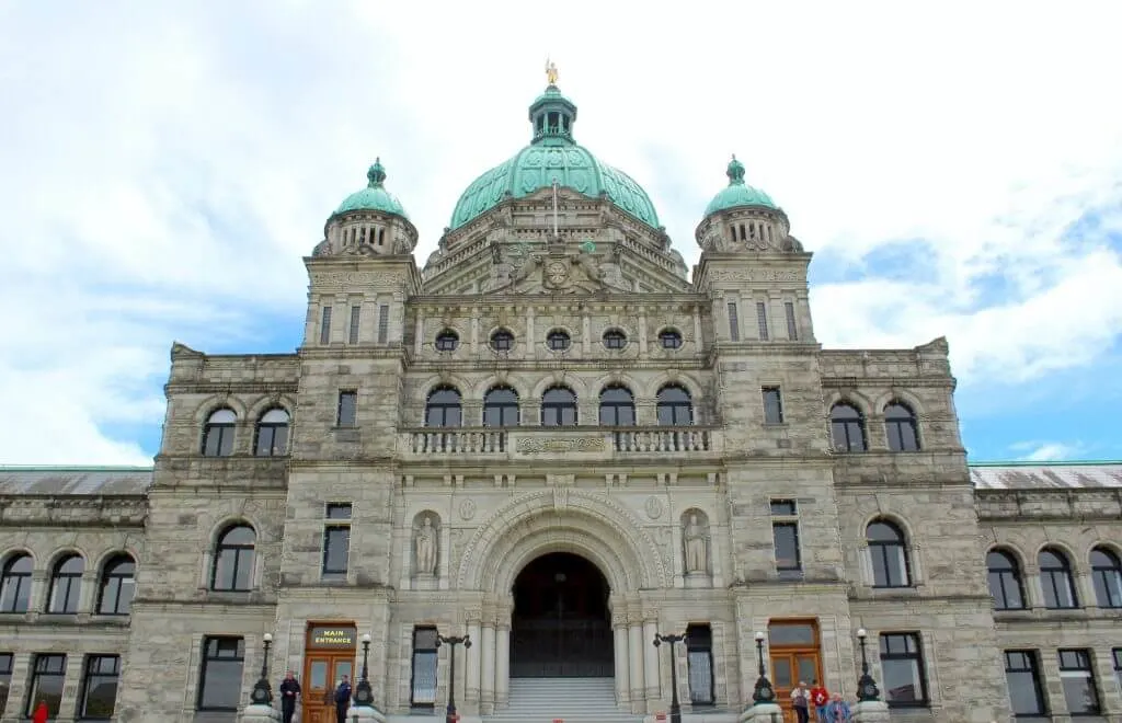 Photo of the Parliament Building as part of our Greyline Victoria Hop On Hop Off bus tour around downtown Victoria, BC.