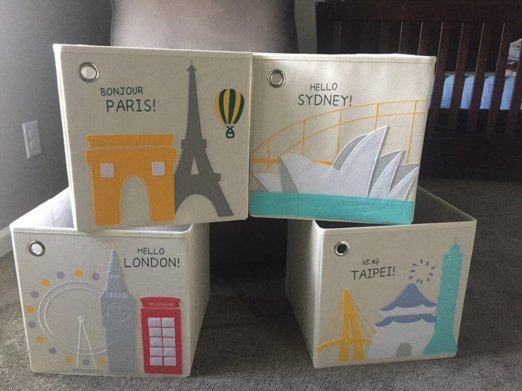 kaikai & ash toy storage bins