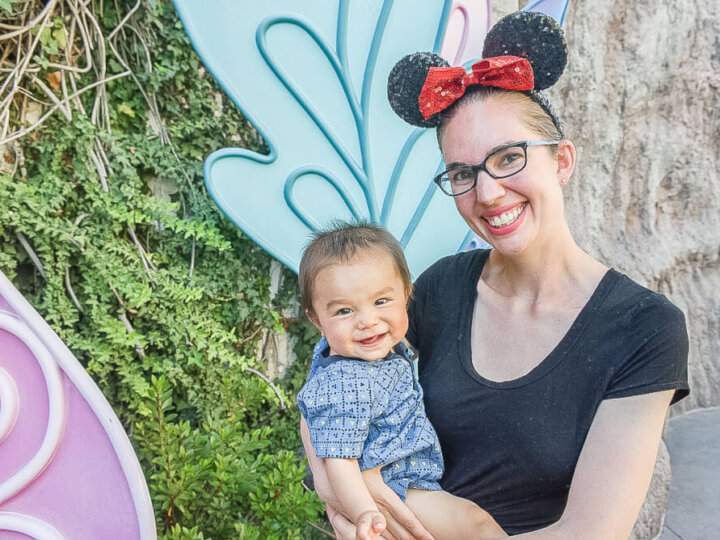Visiting Disneyland with a baby is a fun family vacation!