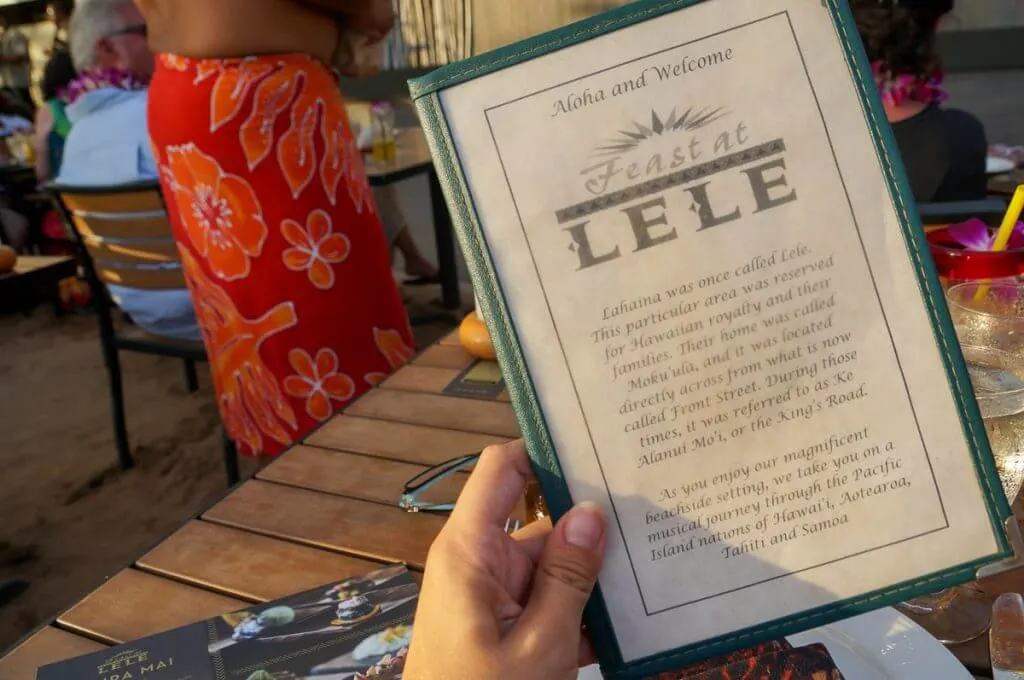 Thumbing through the menu at Feast at Lele was a fun way to get excited for the evening!
