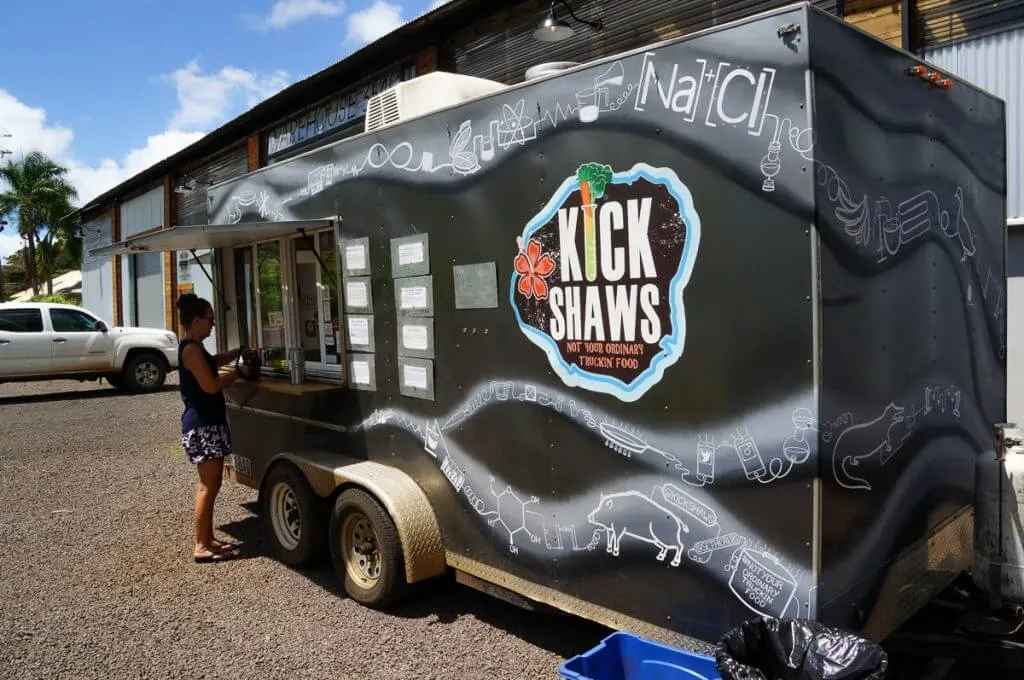 Kickshaws food truck at Warehouse 3540 is one of my favorite things to do in Kauai.