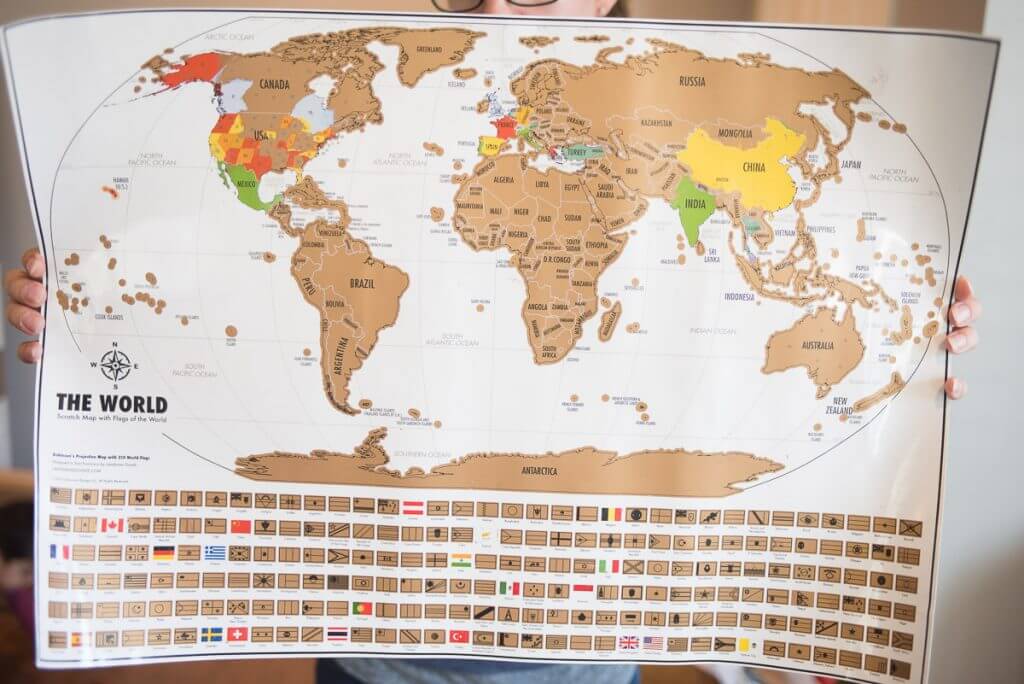 Landmass Travel Tracker scratch off map