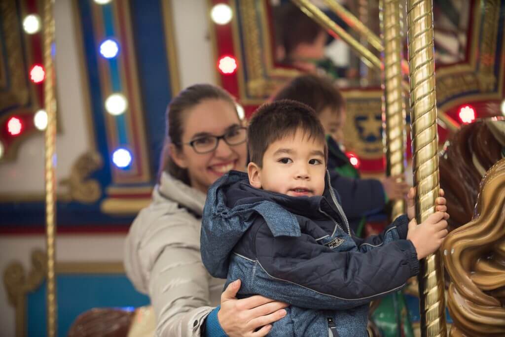 The Holiday Carousel is a Seattle holiday tradition that gives back to our Seattle community. Photo credit: Darren Cheung