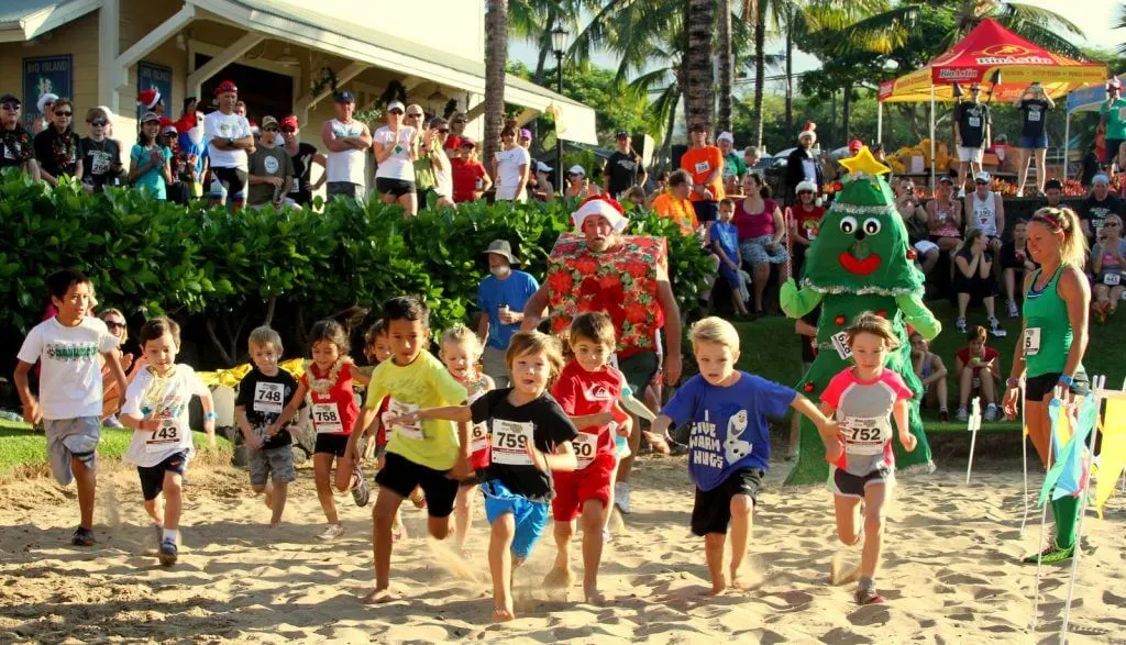 The Big Island's Jingle Bell Beach Run is fun for the whole family