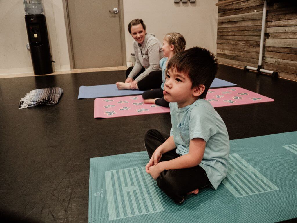 Little Fliers yoga class for kids in Issaquah teaches breathing techniques to keep kids calm and balanced.