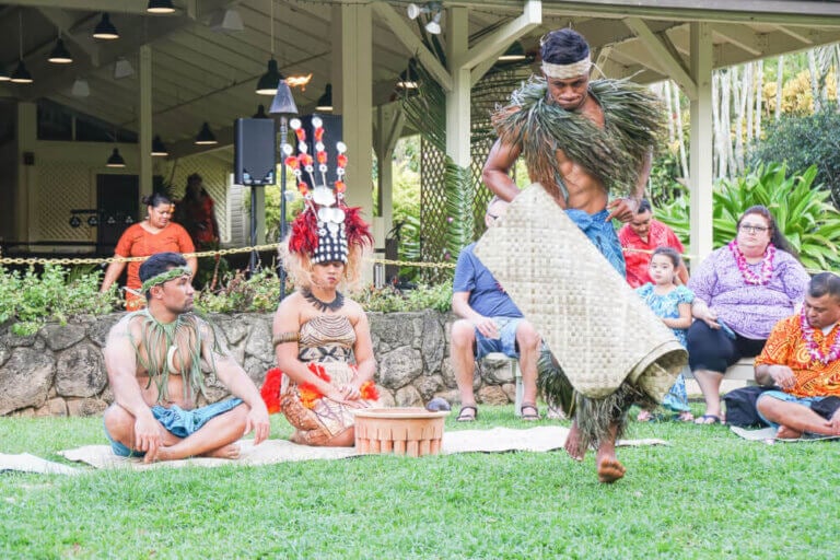 Samoan Kava Ceremony at Toa Luau at Waimea Valley, Oahu, Hawaii