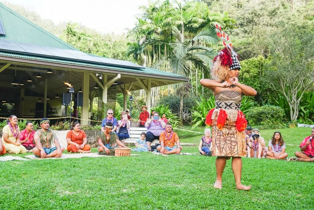 Samoan Princess dancing at Toa Luau on Oahu in Hawaii