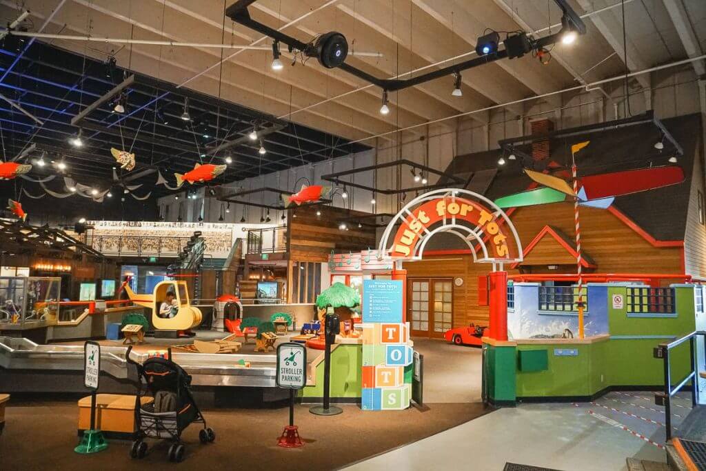 Photo of the Just for Tots play area at Pacific Science Center at Seattle Center #seattlecenter #pacsci #pacificsciencecenter #seattle #seattlewa #familytravel
