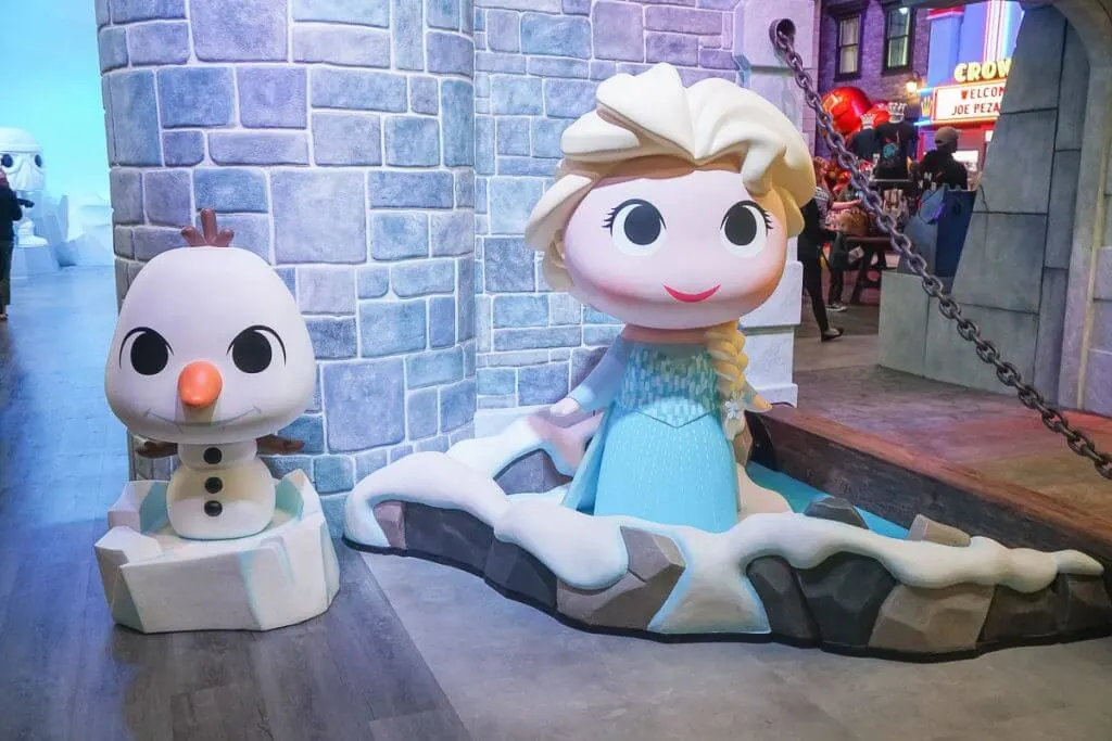 Photo of Funko Disney Frozen characters Olaf and Elsa at Funko HQ in Everett, Washington #funko #frozen #disney #elsa #olaf