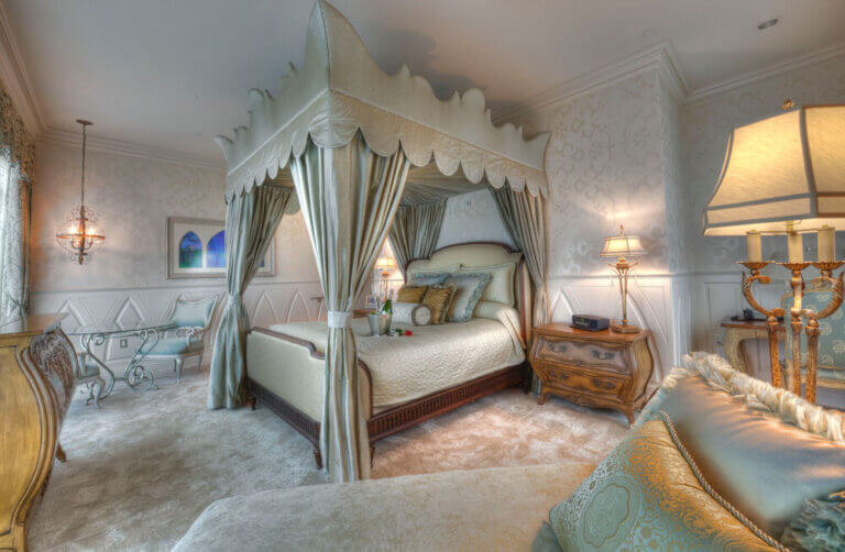 Photo of the Fairy Tale Suite at the Disneyland Hotel, which is a Disney hotel near Disneyland Resort in Anaheim, CA #disney #disneylandresort #disneylandhotel #fairytalesuite