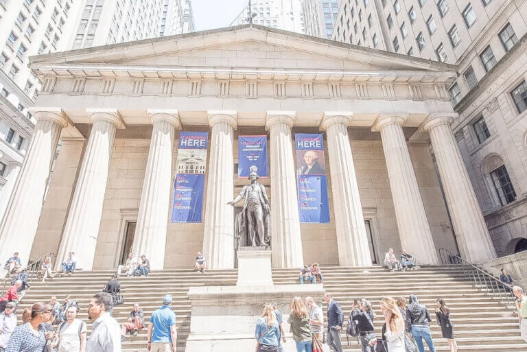 Photo of the Federal Hall on Wall Street as part of the Real New York Tours New York City in a Day tour #nyc #federalbuilding #realnewyorktours #nyctour