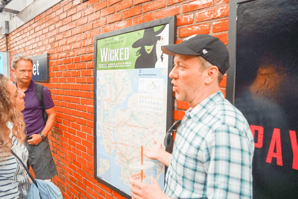 Photo of the NYC subway map during a guided tour of New York City #nyc #subway #nycsubway #realnewyorktours