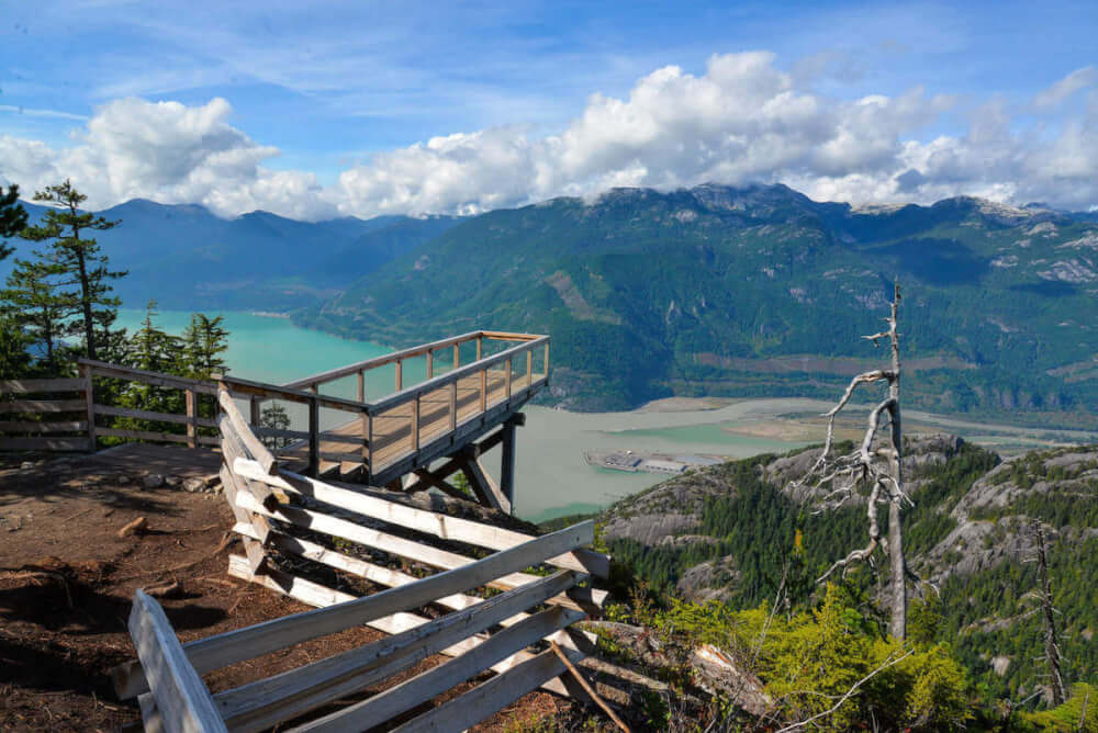Find out the best Squamish activities for kids recommended by top Seattle blog Marcie in Mommyland. Image of the Sea to Sky Gondola lookout in Squamish British Columbia.