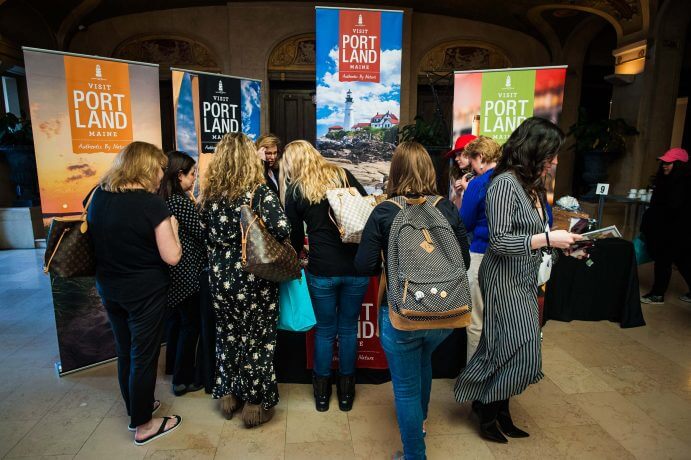 Photo of the sponsor marketplace at the Women in Travel Summit #wits18 #womenintravelsummit #blogconference #bloggingconference #travelblogconference