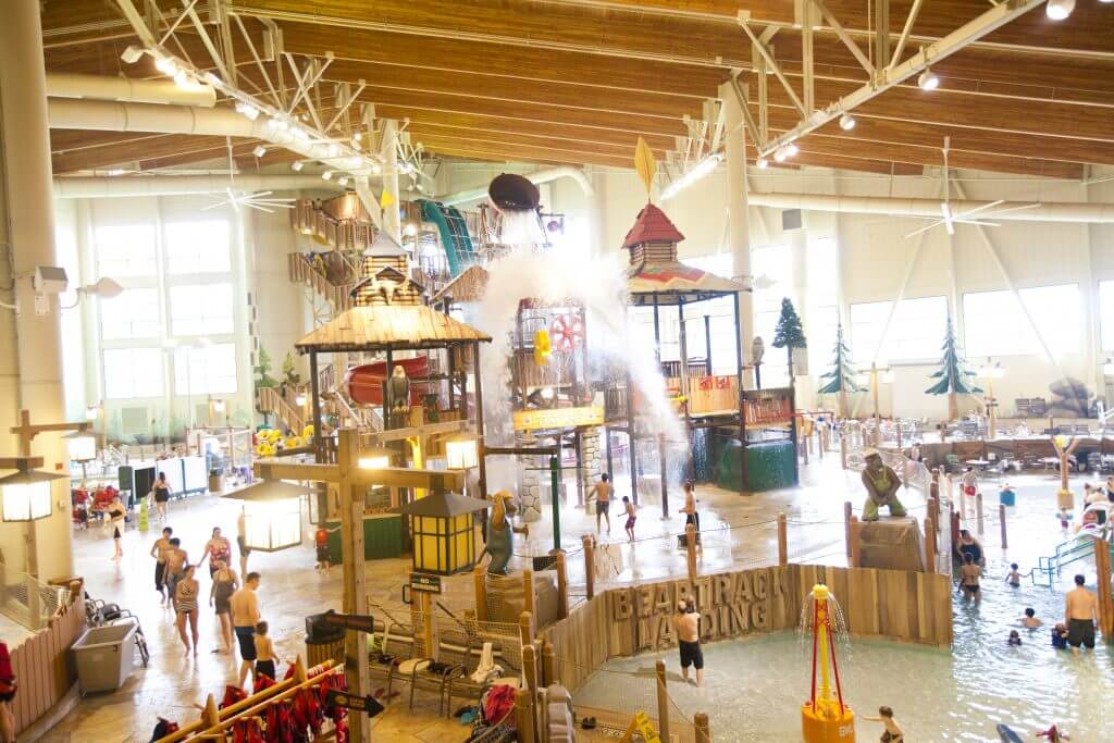 Photo of Great Wolf Lodge in Grand Mound, WA which is a fun weekend trip from Seattle #greatwolflodge #grandmound #waterpark #washingtonstate #pnw #familytravel