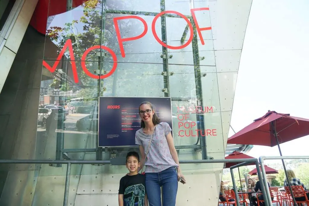 Photo of MoPOP (the Museum of Pop Culture) at Seattle Center, a top Seattle attraction and thing to do in Seattle #mopop #seattlecenter #seattlattraction #visitseattle #jimihendrix