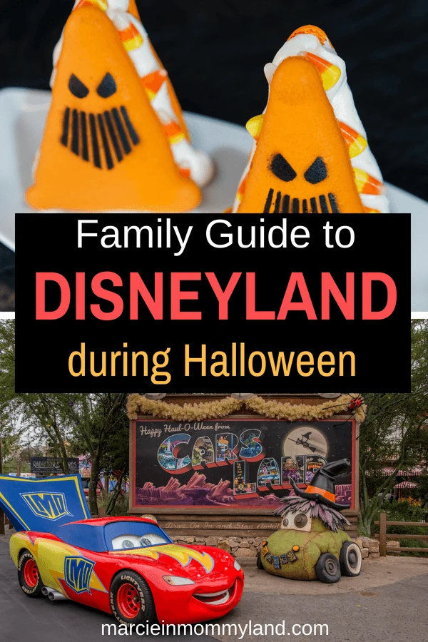 Thinking about taking your kids to Disneyland during Halloween time? From Sept 7-Oct 31, 2018, Disneyland Resort goes all out for Halloween! Click to read more or pin to save for later. www.marcieinmommyland.com #disney #disneyland #DisneySMMC #halloween #carsland #disneytreats