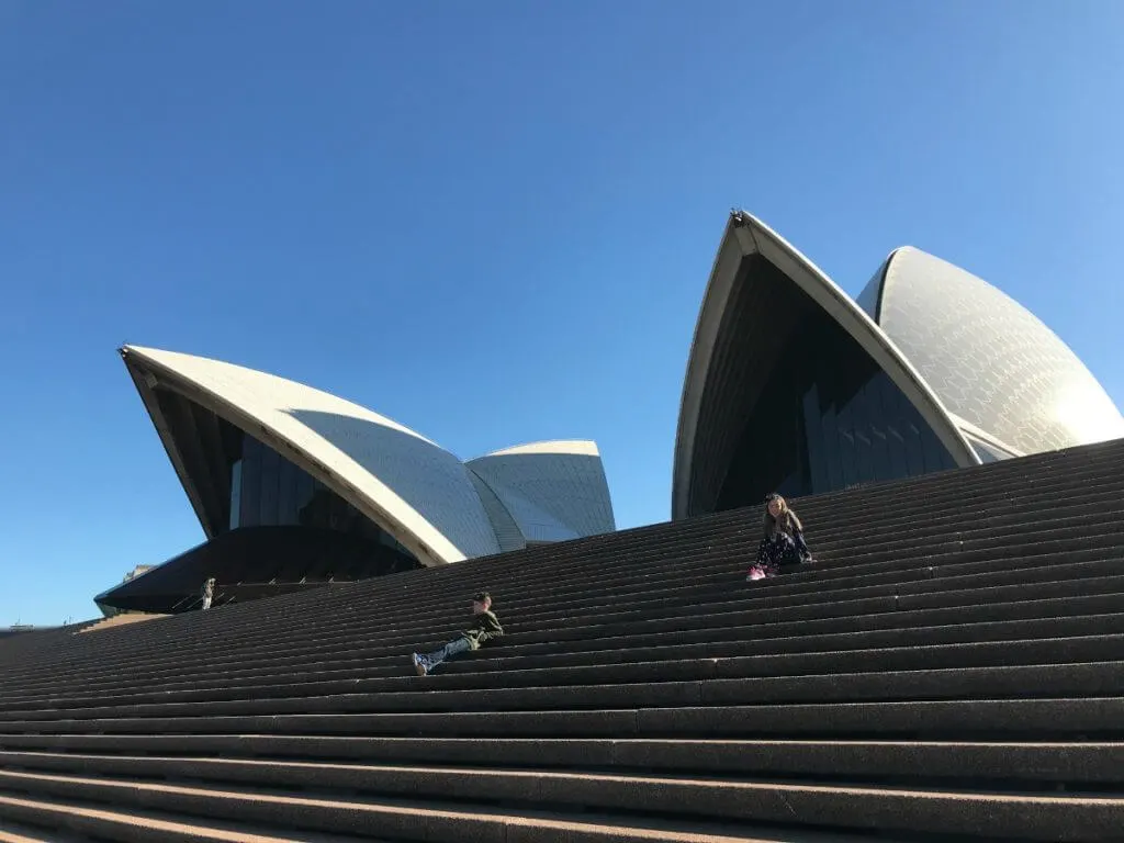 Photo of the Monumental Steps at the Sydney Opera House in Australia #familytravel #australia #sydney #sydneyoperahouse