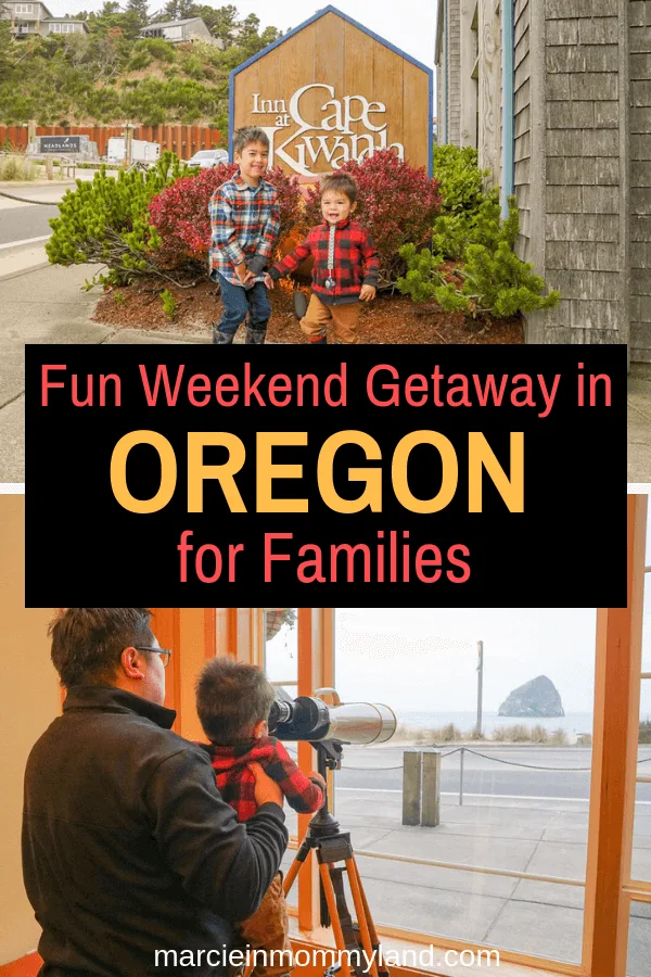 Looking for a fall getaway in the Pacific Northwest? The Inn at Cape Kiwanda on the Oregon Coast is perfect for families! Click to read more or pin to save for later. www.marcieinmommyland.com #pacificnorthwest #pnw #oregon #oregoncoast #oregonhotel