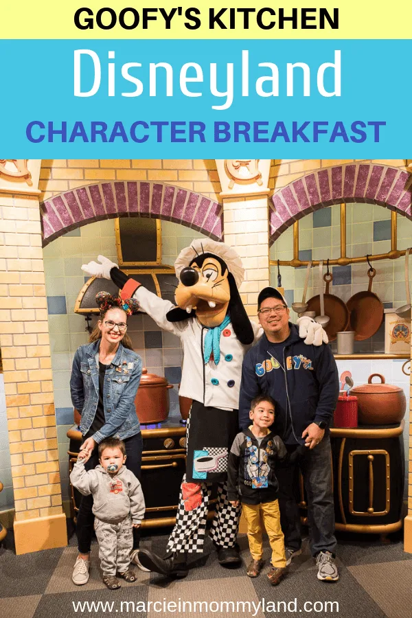 Heading to Disneyland California? Don't forget to stop at Goofy's Kitchen character breakfast to hang with your favorite Disney pals! Click to read more or pin to save for later. www.marcieinmommyland.com #Disneyland #GoofysKitchen #characterdining #disneysmmc