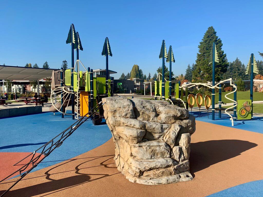 Photo of an inclusive playground that's ideal for kids with sensory issues #landscapestructures #meadowcrest #playground #inclusiveplayground