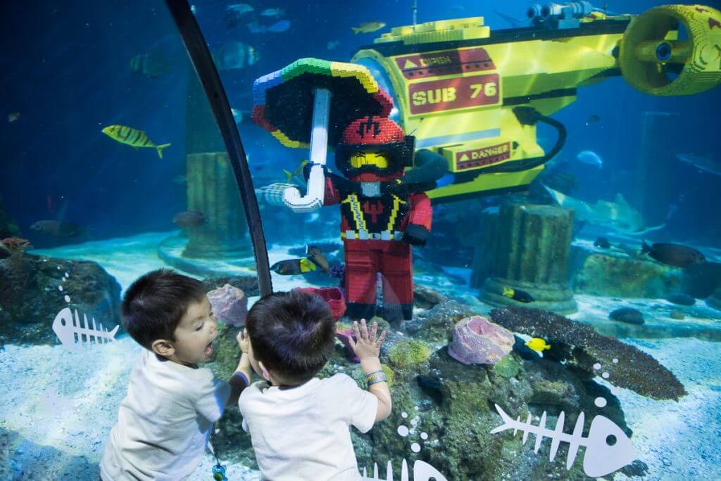Photo of a toddler at SEA LIFE California Aquarium at LEGOLAND California, something fun at LEGOLAND for toddlers #sealifecaliforniaaquarium #LEGOLANDCA #aquarium