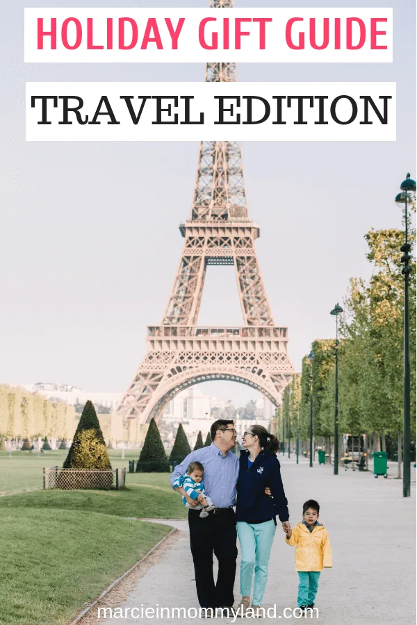 Shopping for someone who loves to travel? Get my top picks for travel gift ideas for men, women, and children! Click to read more or pin to save for later. www.marcieinmommyland.com #holidaygiftguide #travelgifts #gift