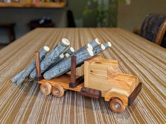 Wooden Logging Truck