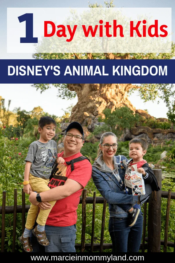 Are you planning a trip to Walt Disney World with kids? Find out how to spend one day at Disney's Animal Kingdom Park including toddler-friendly rides, best places to eat, and which shows to watch. Click to read more or pin to save for later. www.marcieinmommyland.com #waltdisneyworld #animalkingdom #wdw 