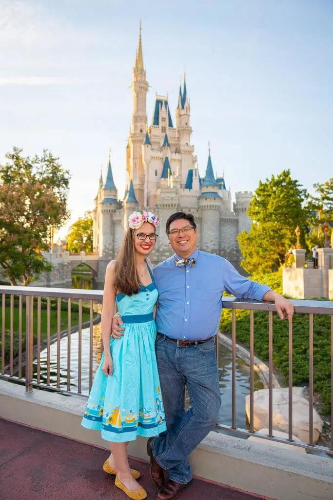 Cinderella's Castle at Magic Kingdom is the ultimate Walt Disney World photo spot at Magic Kingdom in Orlando, Florida #wdw #magickingdom #cinderellacastle #waltdisneyworld #disneyworld