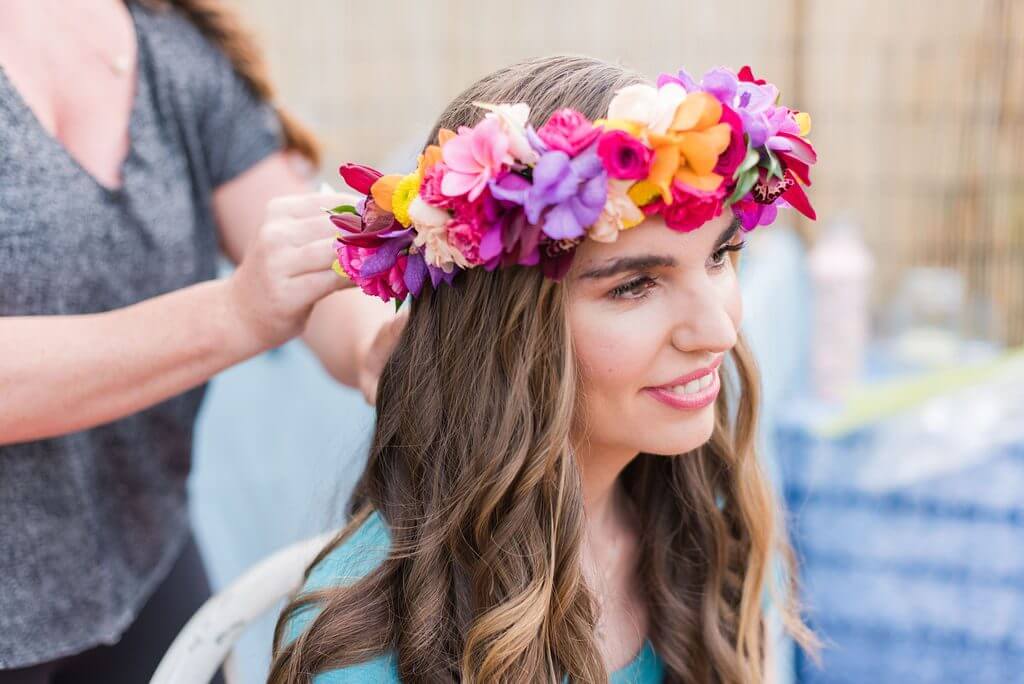 Everything looks better with a Haku Lei, a Hawaiian flower crown that's gorgeous of Kauai photography shoots.