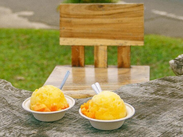 Wishing Well Shave Ice in Hanalei, Hawaii is the best shave ice on Kauai, featured by top US travel blogger, Marcie in Mommyland