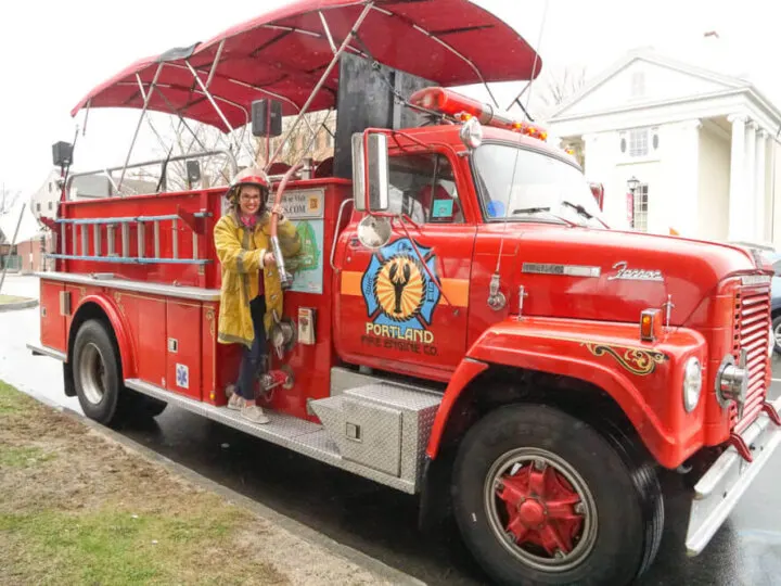 If you are looking for a unique Portland Sightseeing Tour, grab a ticket for the Portland Fire Tour in historic Maine! | Tour with Fire Engine Co featured by top US travel blogger, Marcie in Mommyland