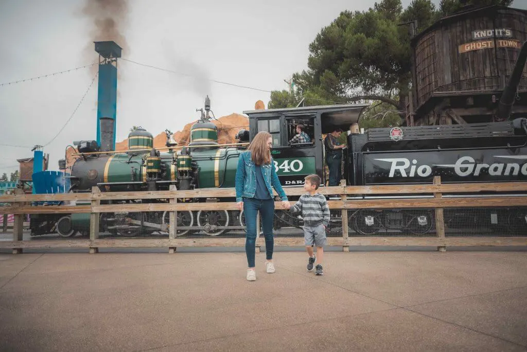 Families will love taking photos with Old Western backdrops like the Calico Railroad train
