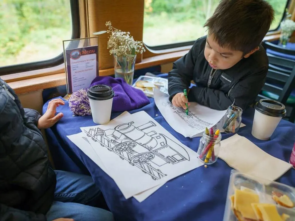 The Mt. Rainier Railroad is a fun thing to do with kids near Mount Rainier in Washington State.