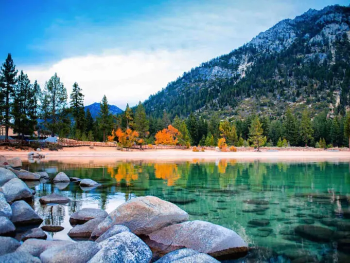 11 Best Fall Destinations in the US featured by top US family travel blogger, Marcie in Mommyland: Avoid the crowds by visiting Lake Tahoe in the fall.