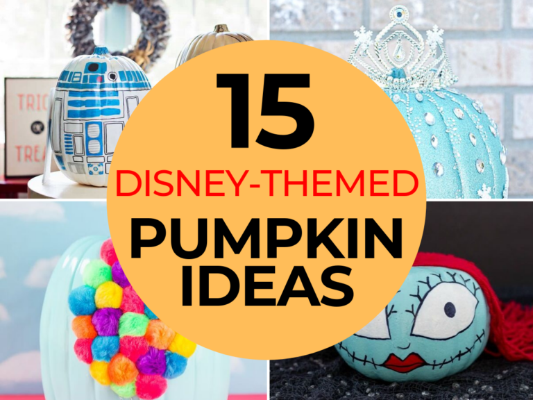 The Best 15 Disney No Carve Pumpkin Ideas featured by top US Disney blog, Marcie and the Mouse: Want to create Disney Halloween decorations? Check out these Disney-themed, no-carve pumpkin ideas perfect for celebrating Halloween!