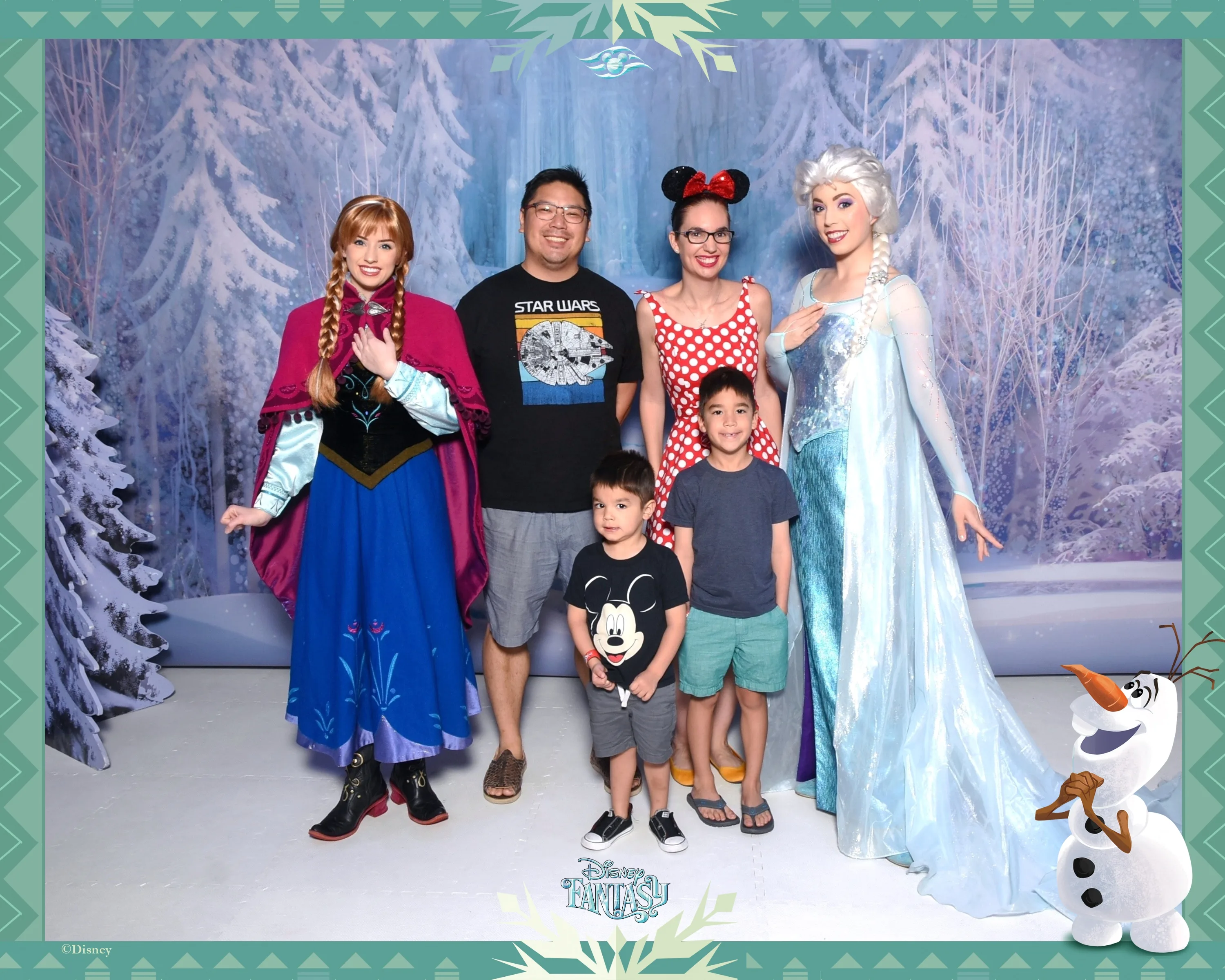 cAnna and Elsa Frozen Meet and Greet on Disney Fantasy Cruise Ship