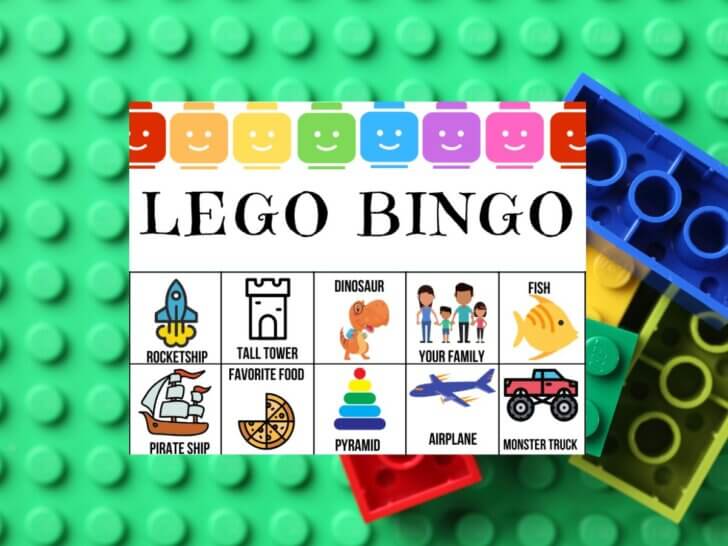 Free Printable LEGO Bingo Game for Kids