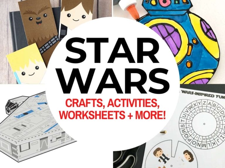 Top 50 Star Wars Crafts, Activities, Workbooks, Worksheets to entertain your family, featured by top US Disney Blogger, Marcie and the Mouse.