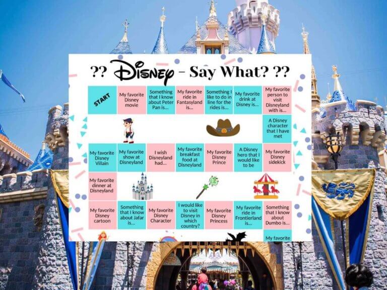 Disney FREE Printable Game: Disney Say What featured by top US Disney blogger, Marcie in Mommyland