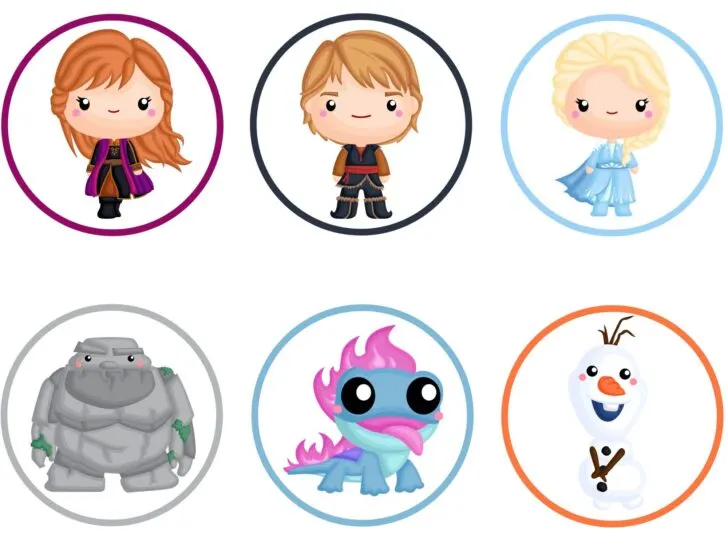 Frozen 2 Cupcake Toppers Printable featured by top US Disney blogger, Marcie and the Mouse