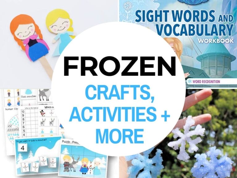 Frozen Crafts, Activities, Workbooks, Worksheets featured by top US Disney blogger, Marcie and the Mouse