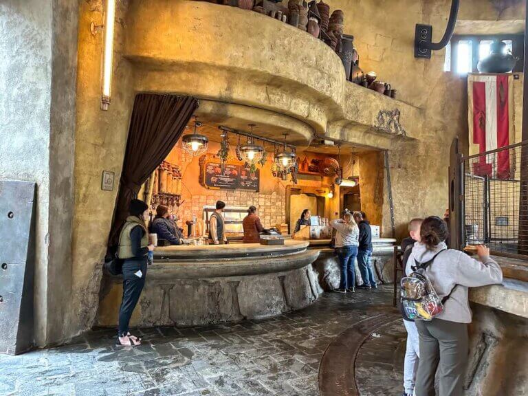 Best Healthy Food at Disneyland featured by top US Disney blogger, Marcie in Mommyland. Image of an eatery in Star Wars Galaxy's Edge