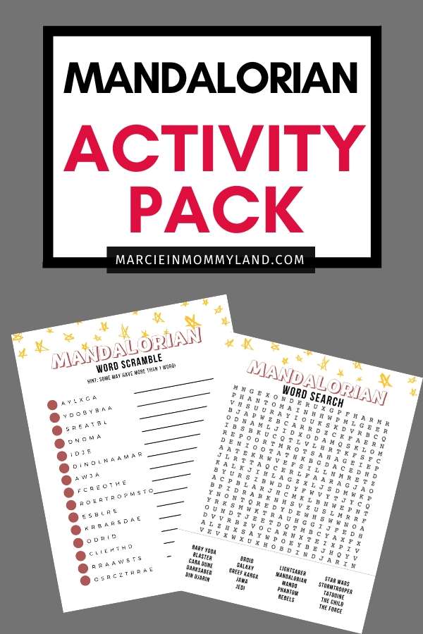 Disney FREE Printable: Star Wars Mandalorian Printable Activity Pack featured by top US Disney blogger, Marcie and the Mouse