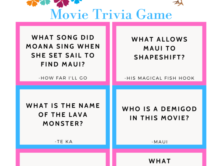 Disney Moana Trivia Game from top Disney Blog Marcie and the Mouse