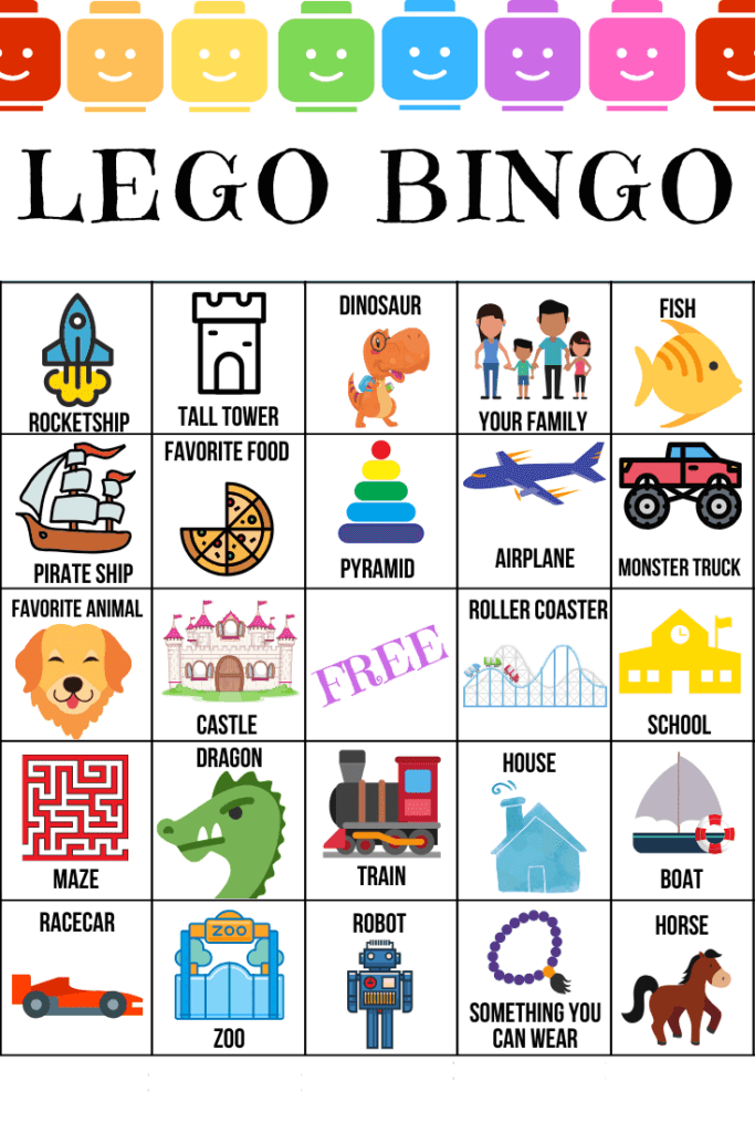 LEGO Bingo Printable Activity featured by top US lifestyle blogger, Marcie in Mommyland