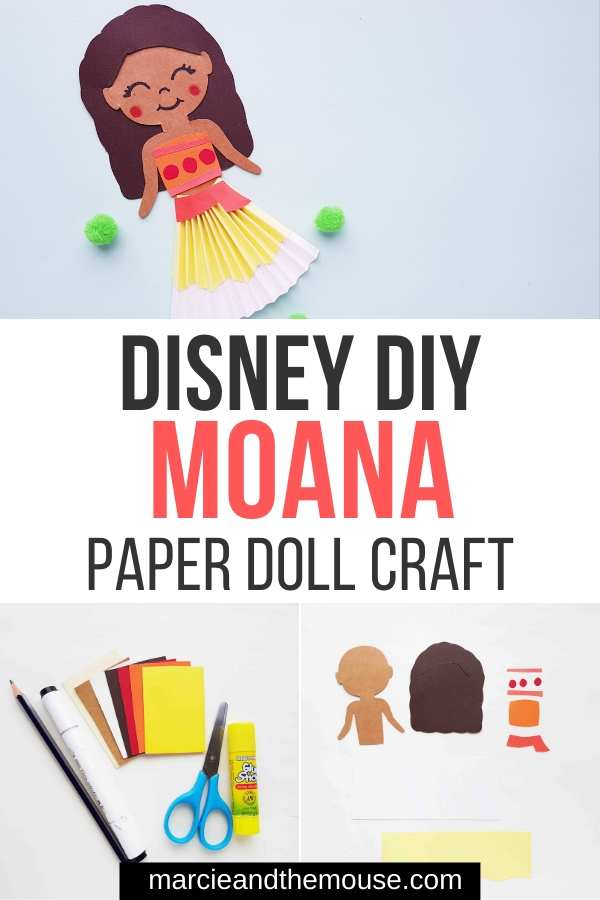 DIY Moana Paper Doll Disney Craft by top Disney Blog Marcie and the Mouse